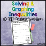 Solving and Graphing Inequalities NO PREP Printable FREEBIE
