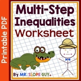 Solving and Graphing Multi Step Inequalities Worksheet