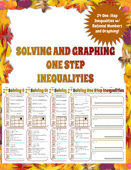 Preview of Solving and Graphing One-Step Inequalities