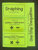 Graphing and Solving One Step Inequalities Editable Foldable