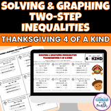 Solving and Graphing Two-Step Inequalities Thanksgiving Ma