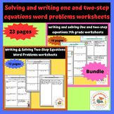 Solving and Writing 1 and 2-step Equations Word Problems w