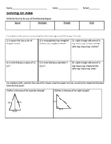 Solving for Area Worksheet