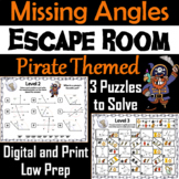 Solving for Missing Angles Activity: Pirate Themed Escape 