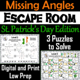 Solving for Missing Angles: Geometry Escape Room St. Patri