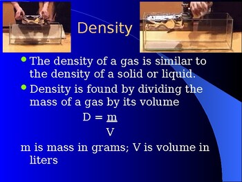 POWER POINT GAS DENSITY & GASES MOLAR MASS Grade 11 Chemistry Power ...