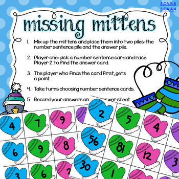 solving for the missing number in multiplication and division tpt