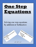 Solving one step equations for algebra