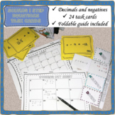 Solving one step equations task cards and foldable (negati