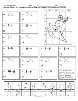 Solving proportions puzzle worksheet by CGR Educational Consulting