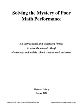 Preview of Solving the Mystery of Poor Math Performance - FREE