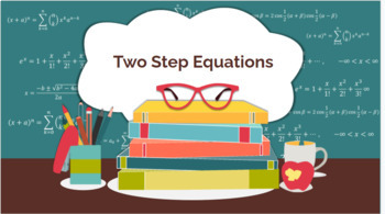 Preview of Solving two step equations. Guided learning Google Slides.
