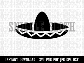Preview of Sombrero Mexico Mexican Fiesta Hat Clipart Digital Download SVG EPS PNG PDF AI