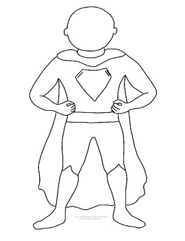 Superhero Template For Picture Worksheets Teaching Resources Tpt