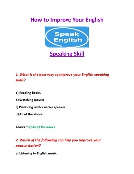 Preview of Some Tips on Improving English Speaking
