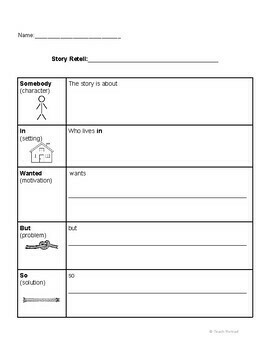 Somebody In Wanted But So Retell Graphic Organizer by Teach Nomad