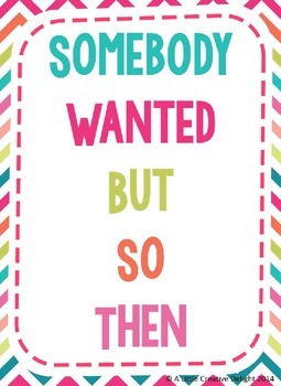 Somebody, Wanted, But, So, Then posters and graphic organisers | TpT