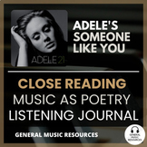 Someone Like You by Adele - Close Reading | Music as Poetry | Listening Journal