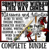 SOMETHING WICKED THIS WAY COMES Novel Study Unit Bundle Ac