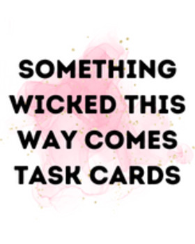 Preview of Something Wicked This Way Comes 7 Deadly Sins Symbolism Task Cards