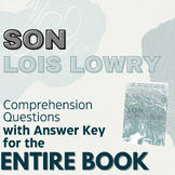 Son by Lois Lowry Comprehension Questions with Answer Key 