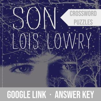 Son by Lois Lowry · Crossword Puzzles · Set of 11 · Google Link TPT