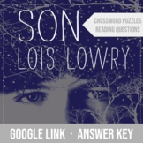 Son by Lois Lowry · Reading Questions + Crossword Puzzles 