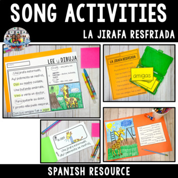 Preview of Spanish Song Activities - La jirafa resfriada