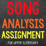 Song Analysis Assignment for Upper Elementary