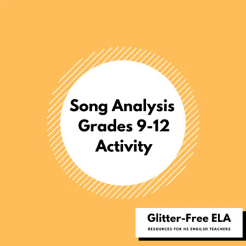Preview of Song Analysis & Figurative Language Lesson and Activity