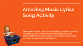 Song Analysis Google Slides Activity