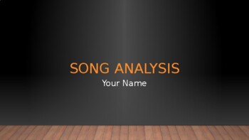 Preview of Song Analysis (Literary Devices)