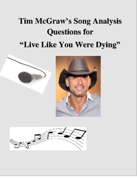 Preview of Song Analysis Questions for Tim McGraw's "Live Like You Were Dying"