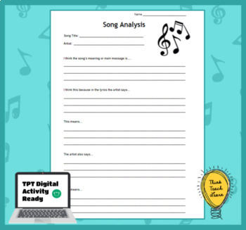 how to start an song analysis essay