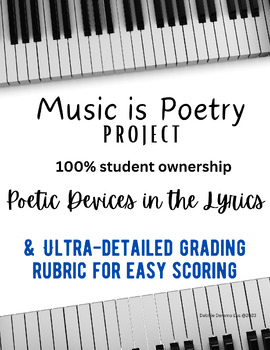 Preview of Song Analysis: Using Music to Teach Poetry Assignment with Rubric