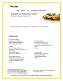 Song Analysis Worksheet: Big Yellow Taxi by Joni Mitchell