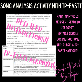Preview of Song Analysis with TP-FASTT Annotation