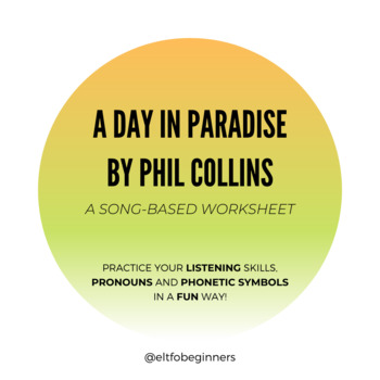 Listening song - Another day in paradise worksheet