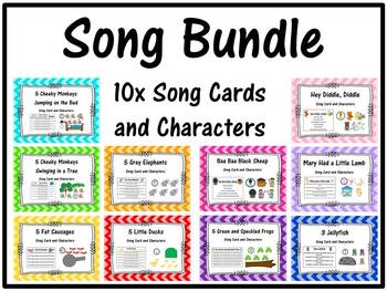 Preview of Song Bundle 10x Cards and Characters