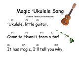 Song Chart: Magic Ukulele