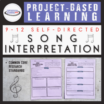 Preview of Song Interpretations: Project Based Learning Lesson Plan {Printable & Digital}