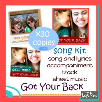 Preview of Song Kit: Got Your Back: recording, lyrics, sheet music, accompaniment track