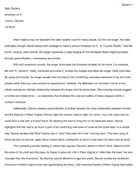 thesis statement for song analysis essay