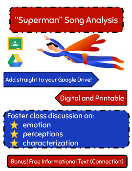 Preview of Song Lyric Analysis and Characterization + Bonus:Informational Text!