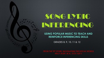 Preview of Song Lyric Inferencing Bundle