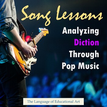 Preview of Song Lyric Lessons for Diction — FIVE Bell Ringers — Analysis, Create Your Own