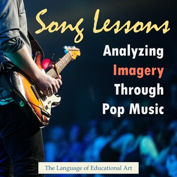 Preview of Song Lyric Lessons for Imagery — FIVE Bell Ringers — Analysis, Create Your Own