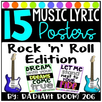 Preview of Song Lyric Posters (Classroom Decor)