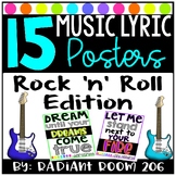 Song Lyric Posters (Classroom Decor)