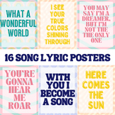 Song Lyric Posters